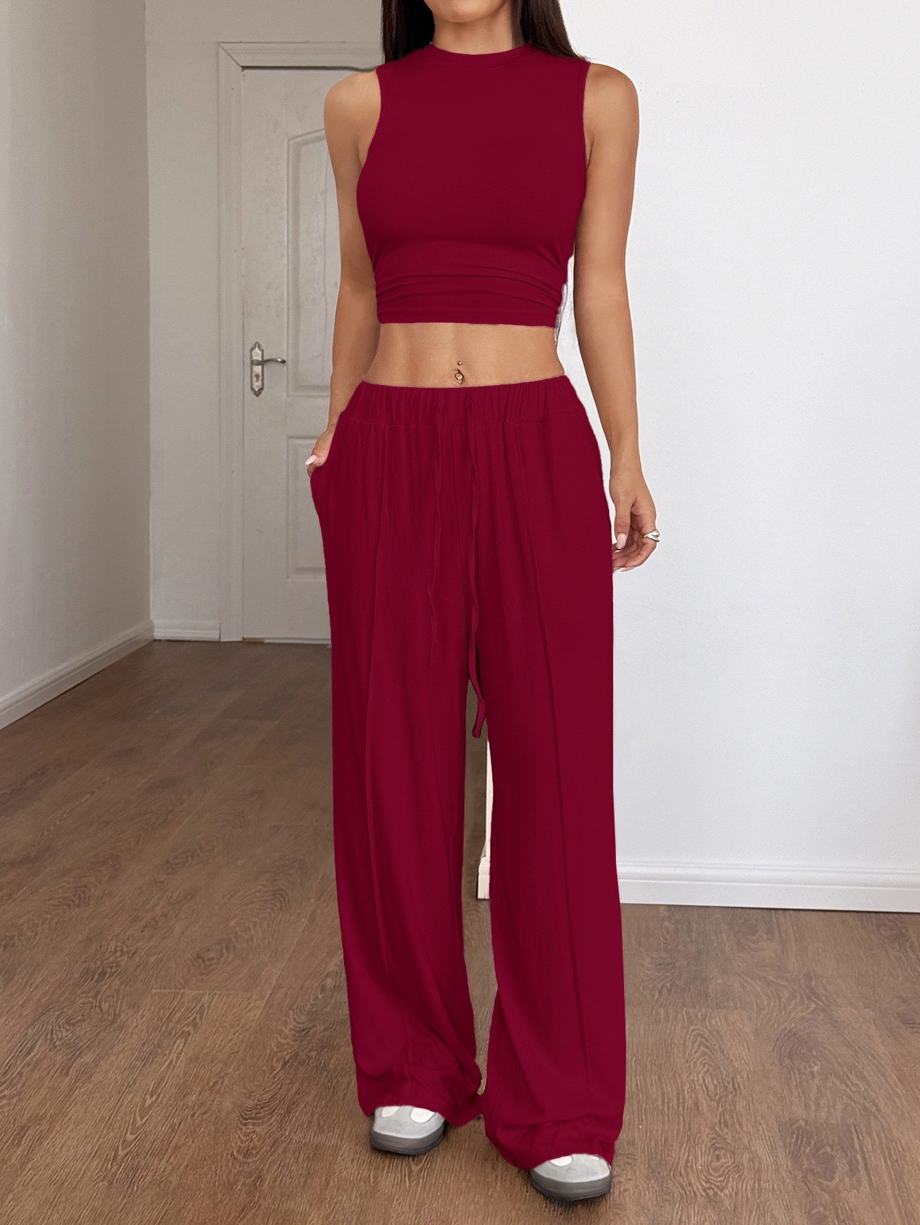 2 Piece Set Summer Y2k Tank Hi - Matcha recension och pris