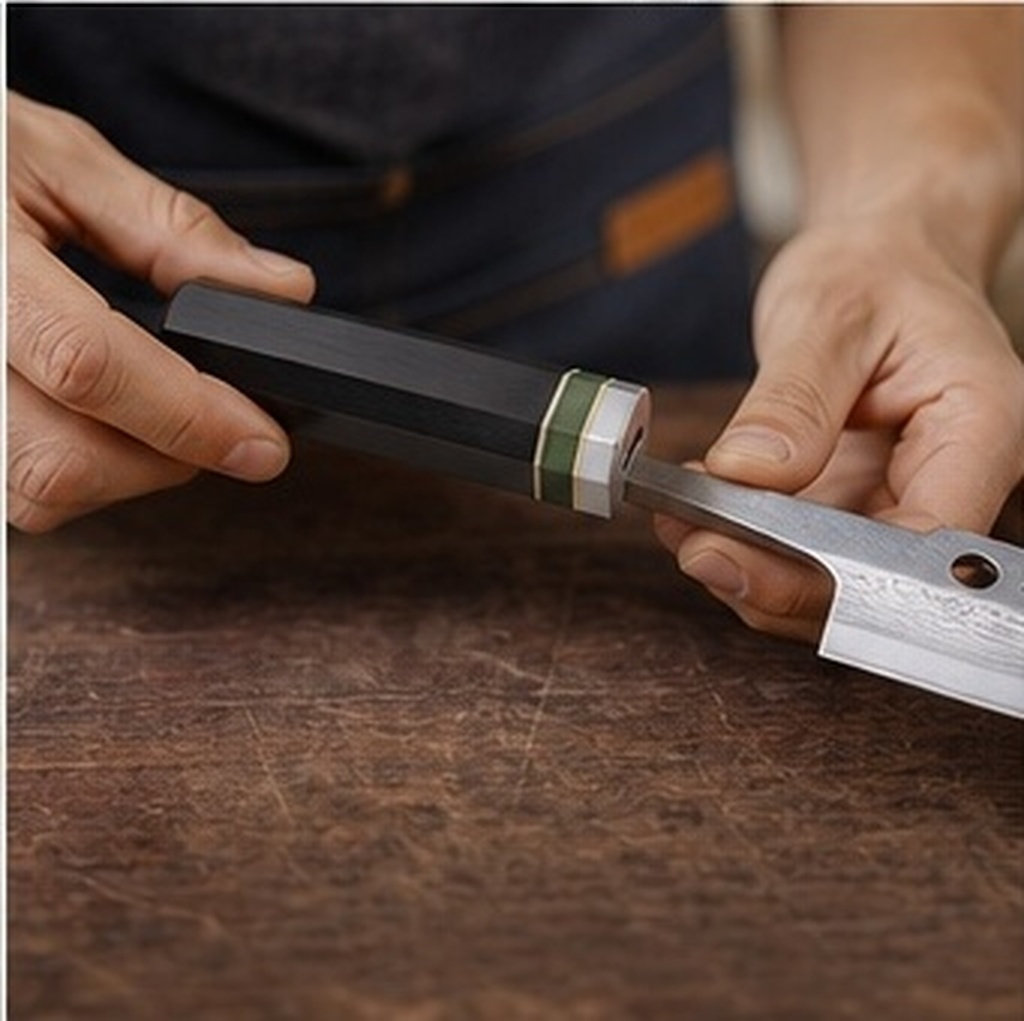 Octagonal Ebony Wood Kitchen K - Japanese Knife recension och pris