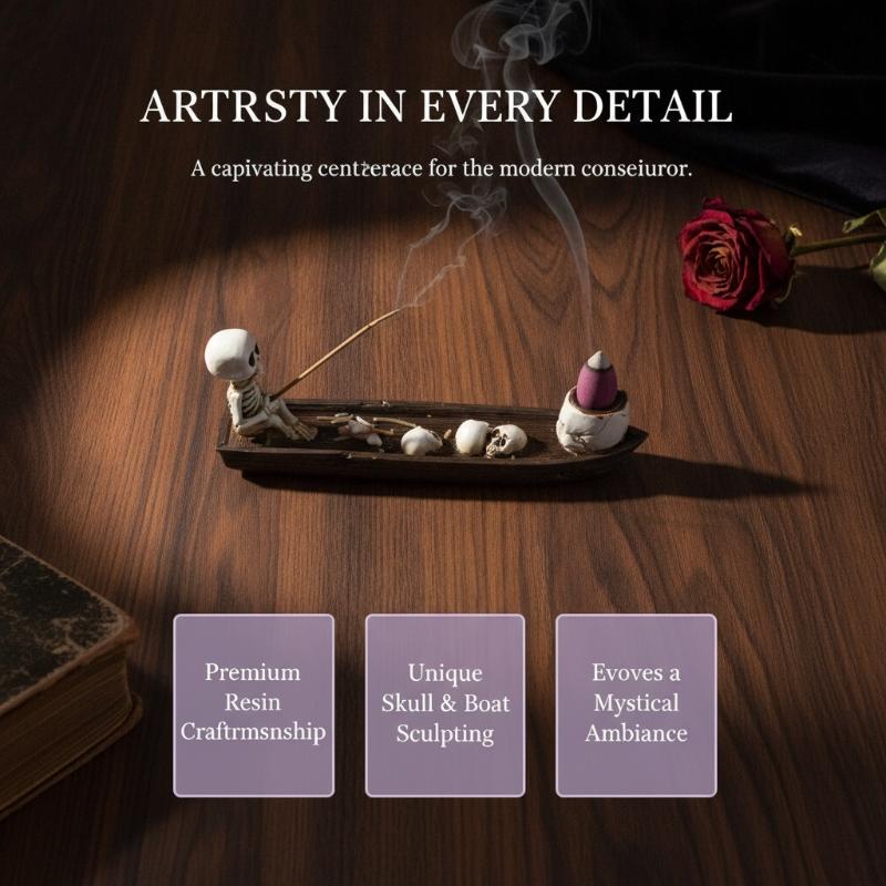 Skull Boat Incense Holder Uniq - Incense Holder recension och pris